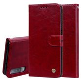 Business Style Oil Wax Texture Horizontal Flip Leather Case for Galaxy A7 (2018), with Holder & Card Slots & Wallet